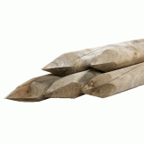 Naaldhout paal gepunt gefreesd 125cm Ø10cm gecreosoteerd