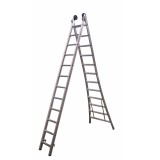 Maxall Reform Ladder 2-delig uitgebogen 4,50m blank aluminium