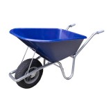 Tuin Kruiwagen 100L Kunststof Blauw (anti-lek wiel (grijs))