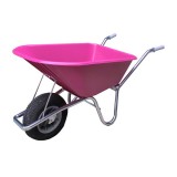 Tuin Kruiwagen 100L Kunststof Fuchsia (anti-lek wiel (grijs))