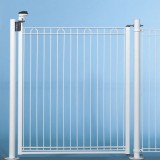 Bekazur 2D Poort h119xb127cm wit RAL 9010 op voetplaat