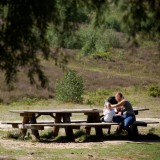 Boomstam picknicktafel Kastanje + Eiken 400cm