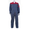 Overall 100% katoen grijs-rood 48 t/m 56