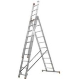 Maxall Reform Ladder 3-delig recht 5,50m met stabiliteitsbalk