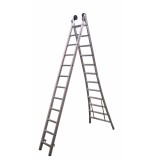 Maxall Reform Ladder 2-delig uitgebogen 3,25m blank aluminium