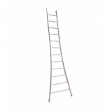 Maxall Ladder enkel uitgebogen 6 sporten 1,75m 65mm