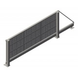 Schuifpoort Aluette Perfo b300xh100cm geautomatiseerd